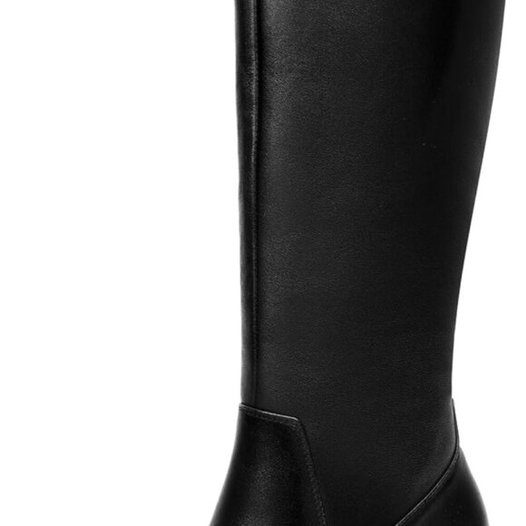 Brand New Knee High Boots for Women 7 Black Rubber Faux Leather